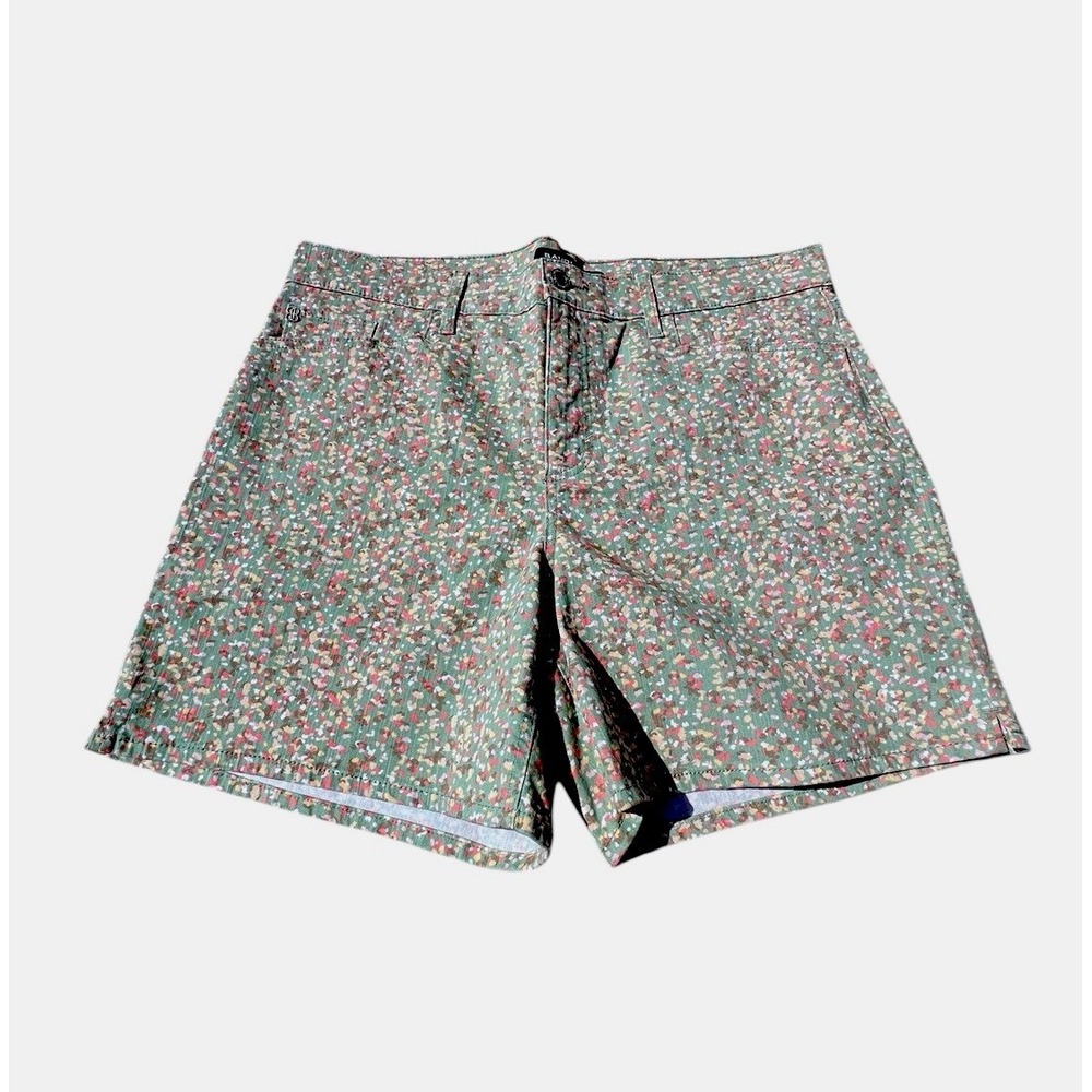 Bandolino Floral Shorts‎ Mandie Zip And Button Front Pockets Stretch Size 16